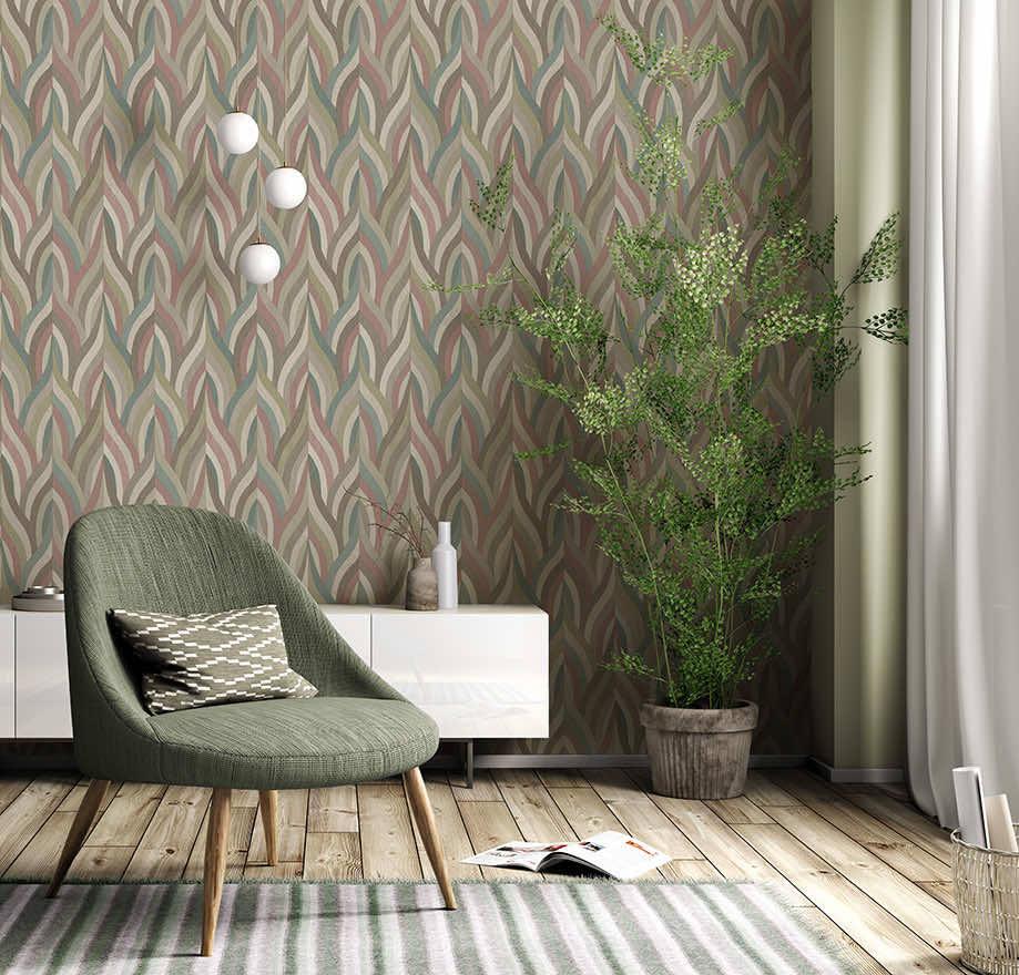 Arabesque Wallpaper - Red / Teal - Holden Décor - 36374 - Premier Wallcovering