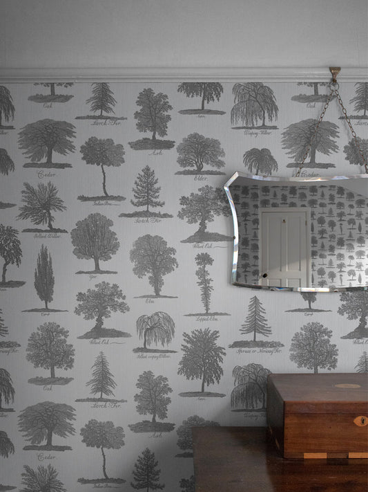 Arboreta Wallpaper - Charcoal - Divine Savages - DVS050-ARB-CHAR-WR - Premier Wallcovering