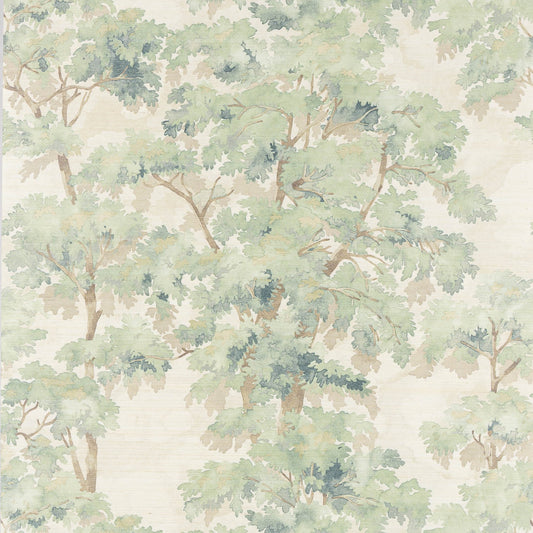 Arbour Sisal Wallpaper - Green - Colefax & Fowler - W7025-01 - Premier Wallcovering