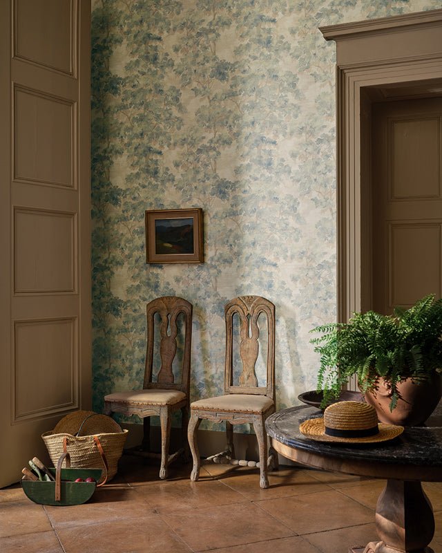 Arbour Sisal Wallpaper - Olive Green - Colefax & Fowler - W7025-03 - Premier Wallcovering