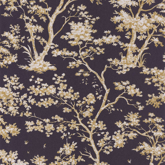 Arbre Fontainebleau Wallpaper - Black - Casadeco - 81525205 - Premier Wallcovering