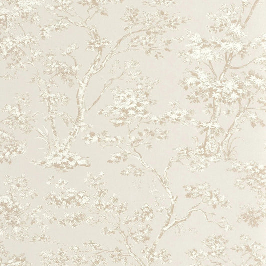 Arbre Les Belles Toiles De Jouy Wallpaper - Beige - Casadeco - 81521101 - Premier Wallcovering