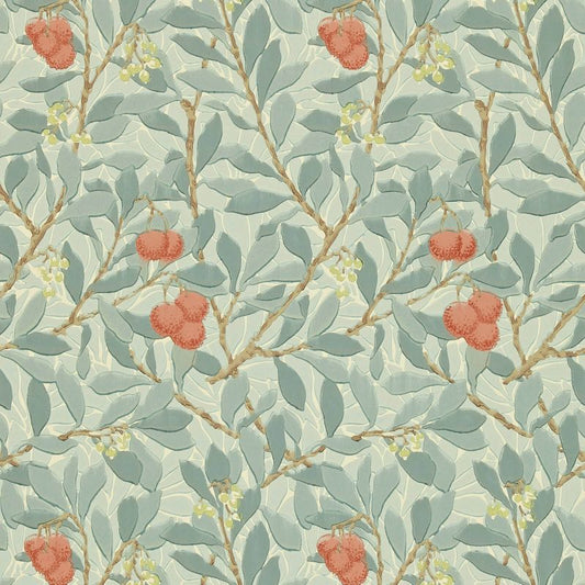 Arbutus Wallpaper - Blue/Pink - Morris & Co - WR8466/2 - Premier Wallcovering