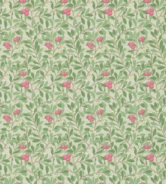 Arbutus Wallpaper - Olive/Pink - 214720 - Morris & Co - Premier Wallcovering