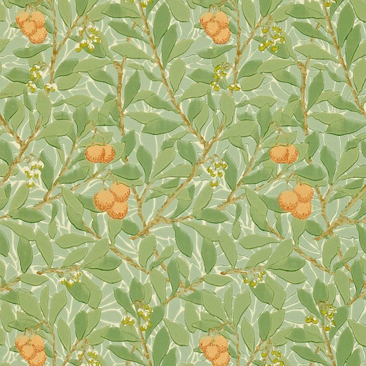 Arbutus Wallpaper - Green/Terracotta - Morris & Co - WR8466/3 - Premier Wallcovering