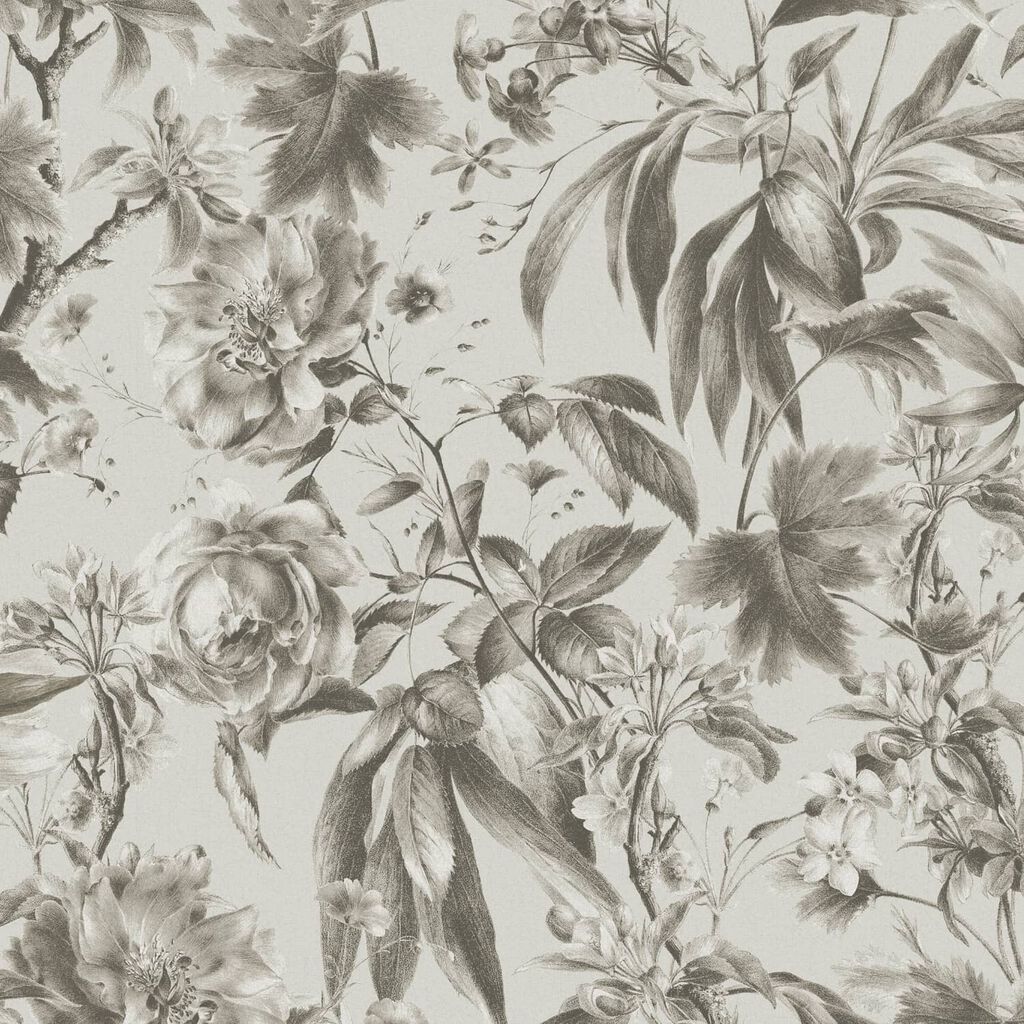 Arcane Garden Wallpaper - Silver - Graham & Brown - 120710 - Premier Wallcovering