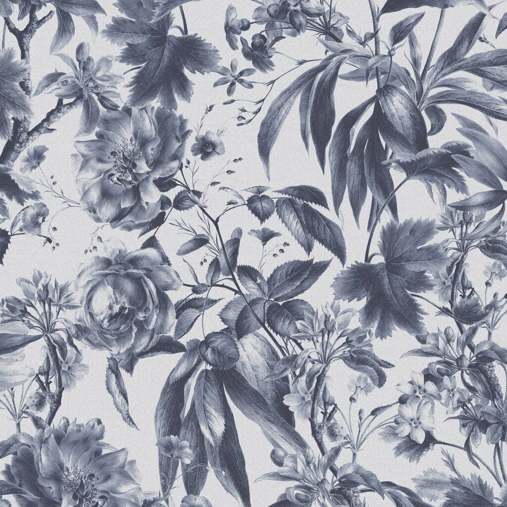 Arcane Garden Wallpaper - Ink Blue - Graham & Brown - 120668 - Premier Wallcovering