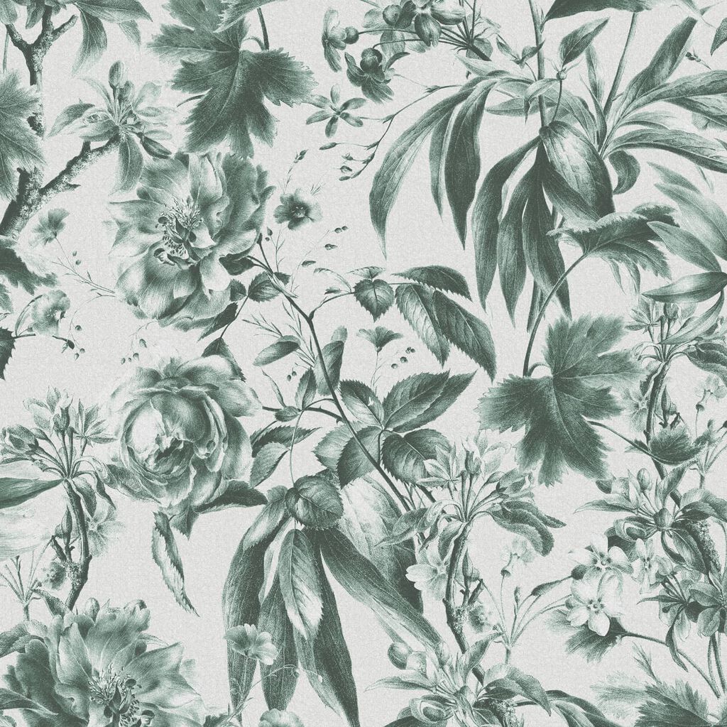 Arcane Garden Wallpaper - Verdigris - Graham & Brown - 120669 - Premier Wallcovering