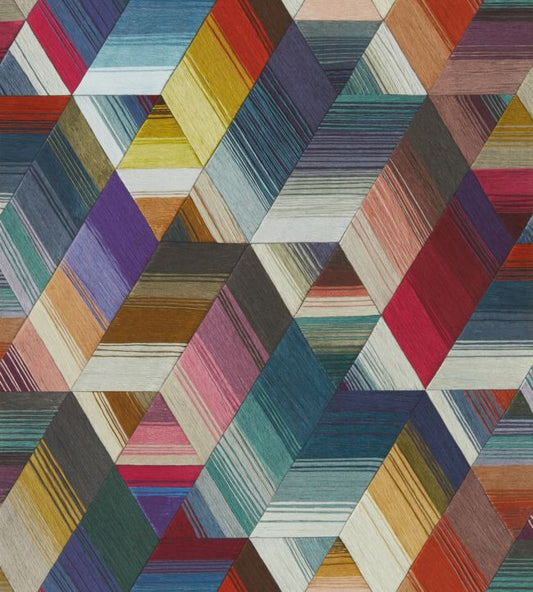 Arccos Wallpaper - Cerise/Neptune/Teal - HMWF111969 - Harlequin - Premier Wallcovering
