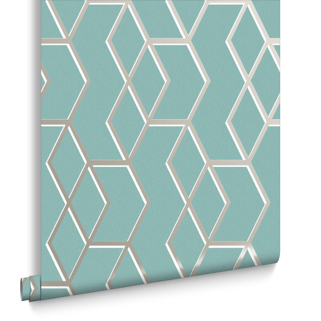 Archetype Wallpaper - Mint White Gold - Graham & Brown - 104732 - Premier Wallcovering