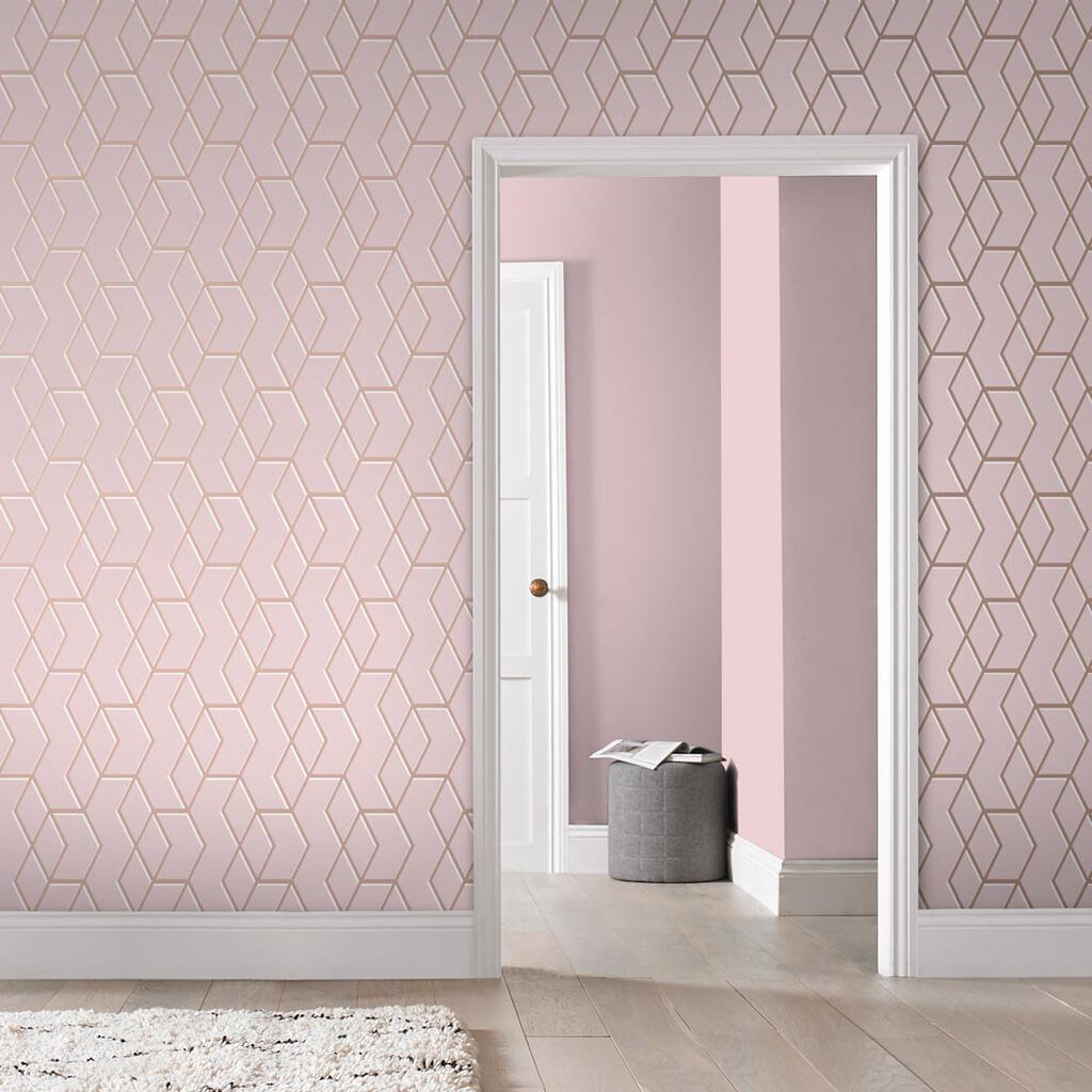 Archetype Wallpaper - Pink - Graham & Brown - 105910 - Premier Wallcovering