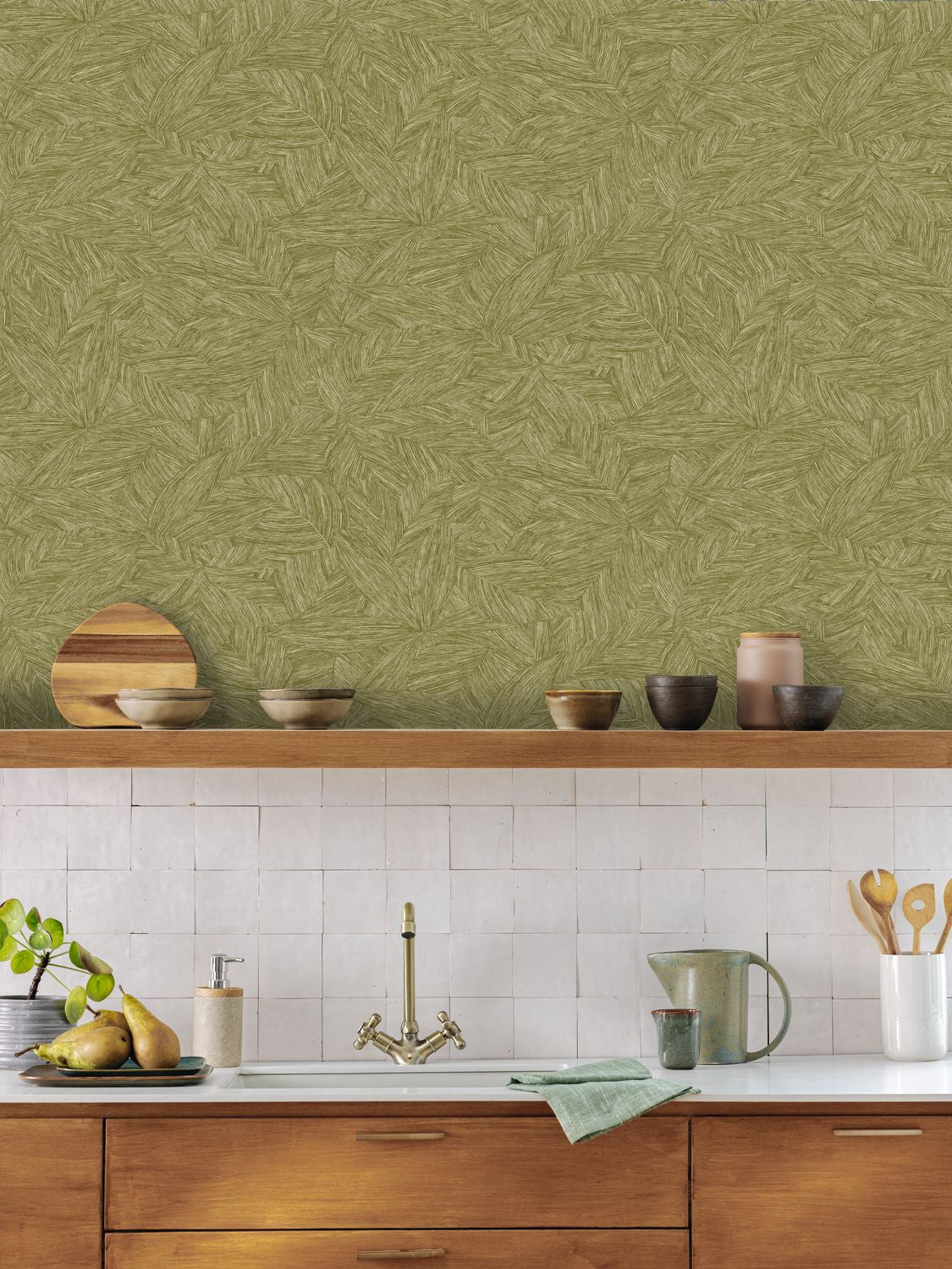 Archipel Wallpaper - Kaki - Caselio - 106517187 - Premier Wallcovering