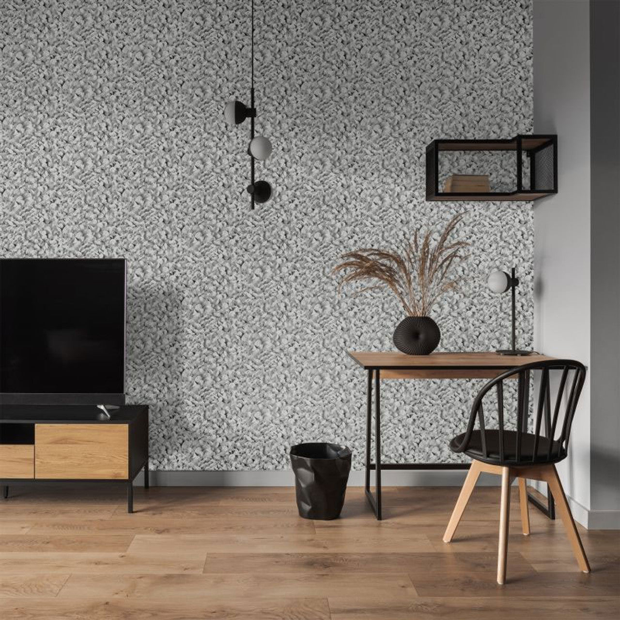 Arco Salt Wallpaper - Black Cumin - Hohenberger - 65309 - Premier Wallcovering