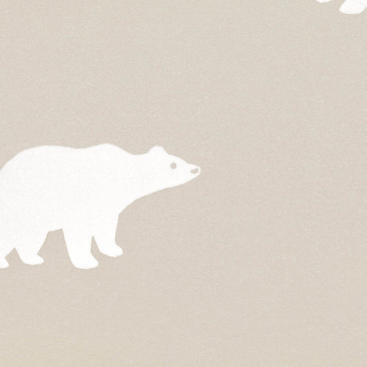 Arctic Bear Wallpaper - Taupe - Villa Nova - W583/01 - Premier Wallcovering