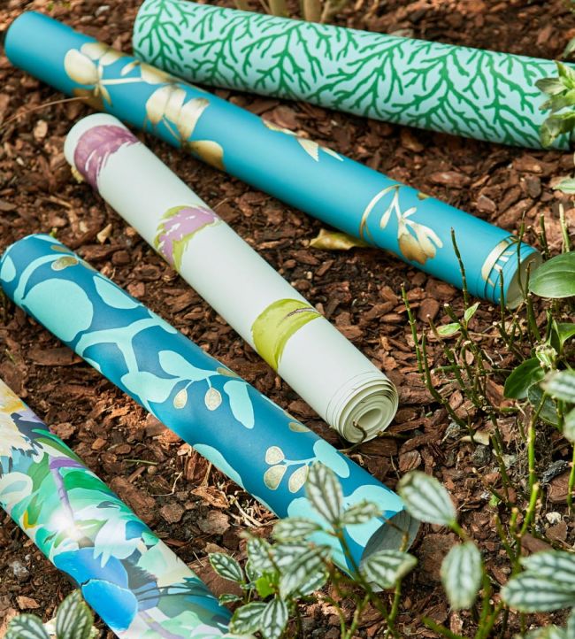 Ardisia Wallpaper - Amazonia/Teal/ Gold - HTEW112764 - Harlequin - Premier Wallcovering