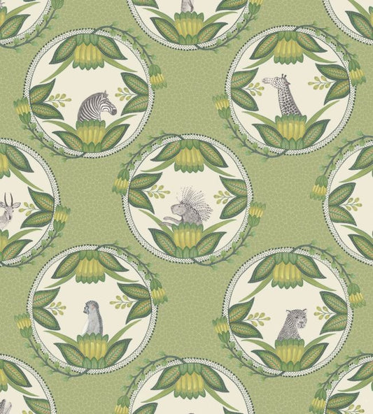 Ardmore Cameos Wallpaper - Olive Green - 109/9042 - Cole & Son - Premier Wallcovering