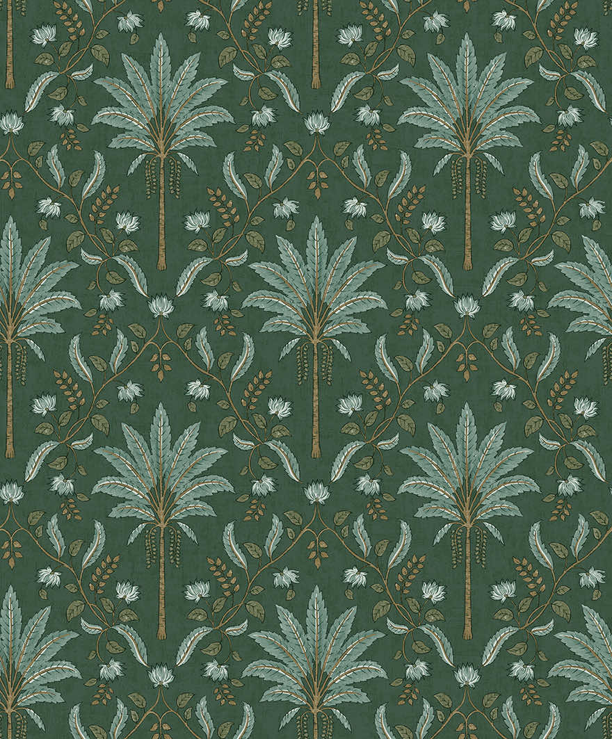 Ariara Wallpaper - Green - Holden Décor - 91790 - Premier Wallcovering