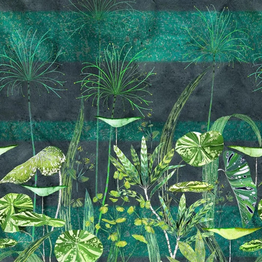 Arjuna Leaf Wallpaper - Viridian - PDG1088/01 - Designers Guild - Premier Wallcovering
