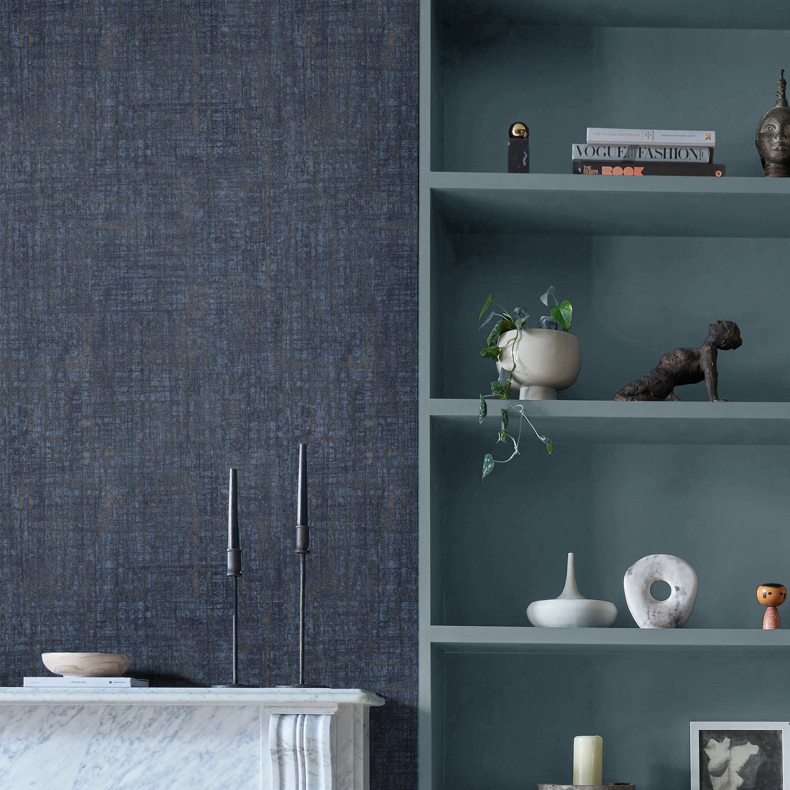 Armando Wallpaper - Navy - Graham & Brown - 124139 - Premier Wallcovering