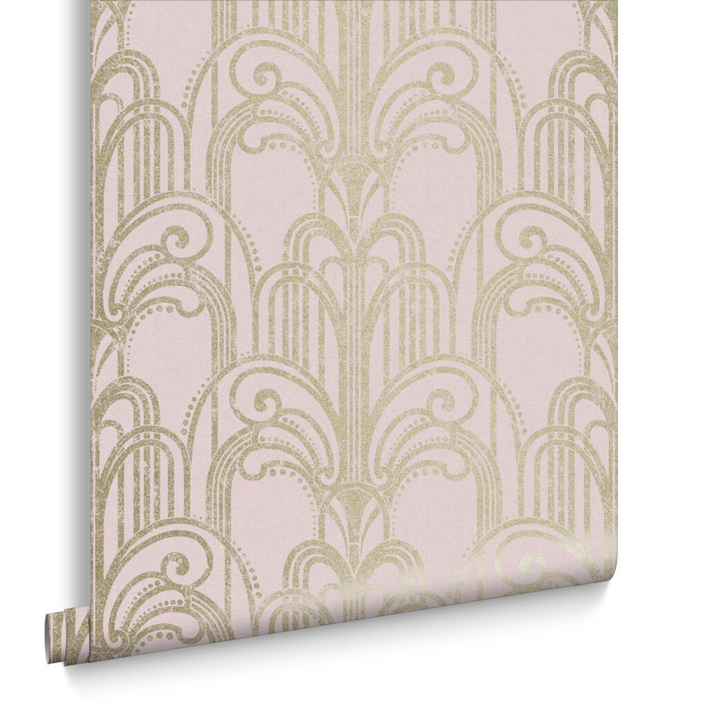 Art Deco Wallpaper - Blush - Graham & Brown - 105919 - Premier Wallcovering