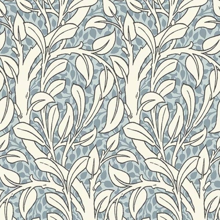Art Nouveau Heritage Wallpaper - Blue - K & K - 600725 - Premier Wallcovering
