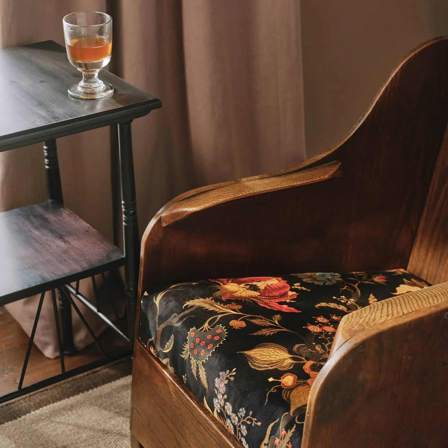 Artemis Organic Velvet Fabric - Black - House of Hackney - 1-FA-ART-OV-BLK-XXX-XXX - Premier Wallcovering