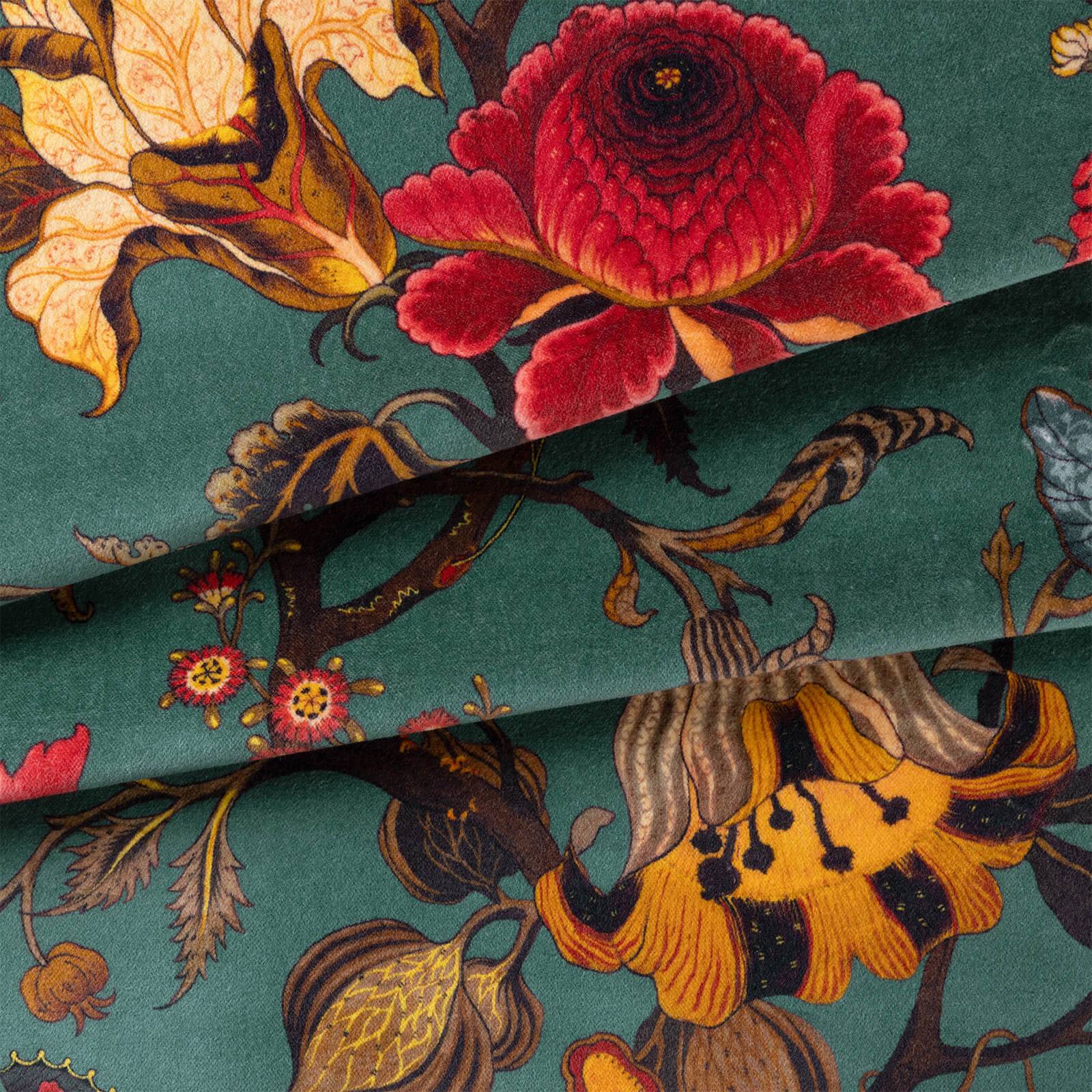 Artemis Organic Velvet Fabric - Petrol - House of Hackney - 1-FA-ART-OV-PET-XXX-XXX - Premier Wallcovering