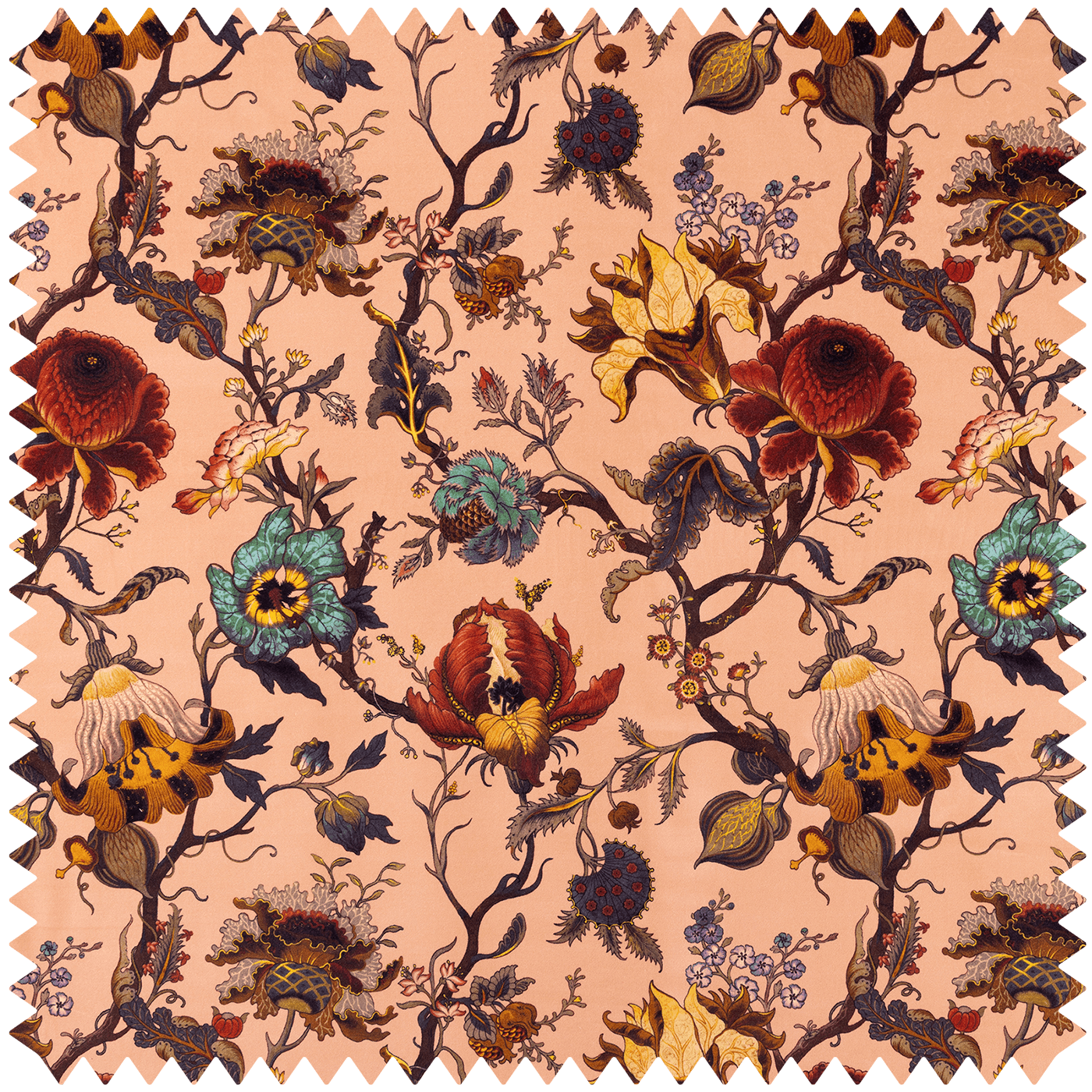 Artemis Organic Velvet Fabric - Blush - House of Hackney - 1-FA-ART-OV-BLS-XXX-XXX - Premier Wallcovering