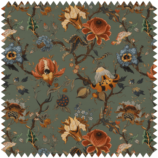 Artemis Recycled Performance Fabric - Moss Green - House of Hackney - 1-FA-ART-RP-MOS-XXX-XXX - Premier Wallcovering