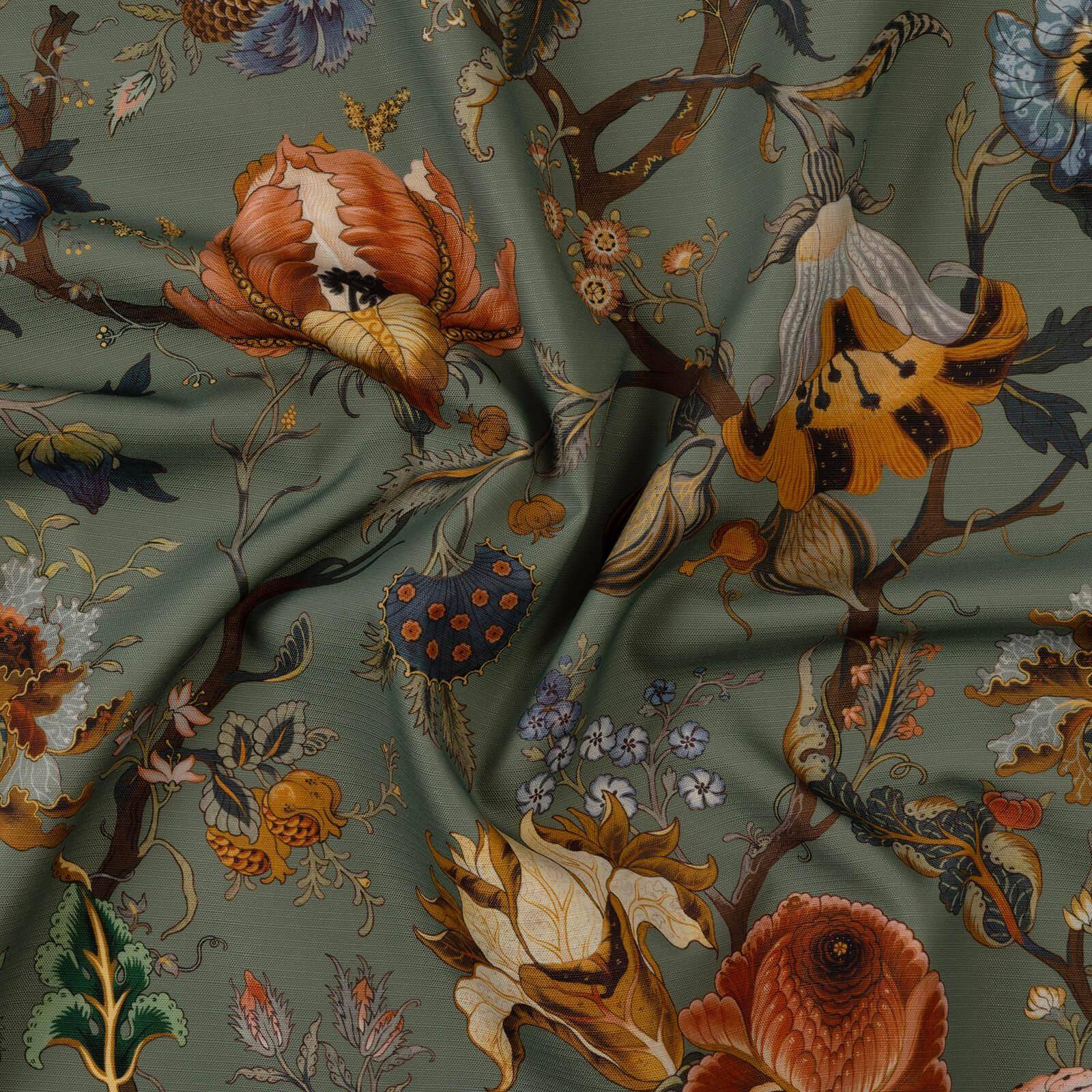 Artemis Recycled Performance Fabric - Moss Green - House of Hackney - 1-FA-ART-RP-MOS-XXX-XXX - Premier Wallcovering