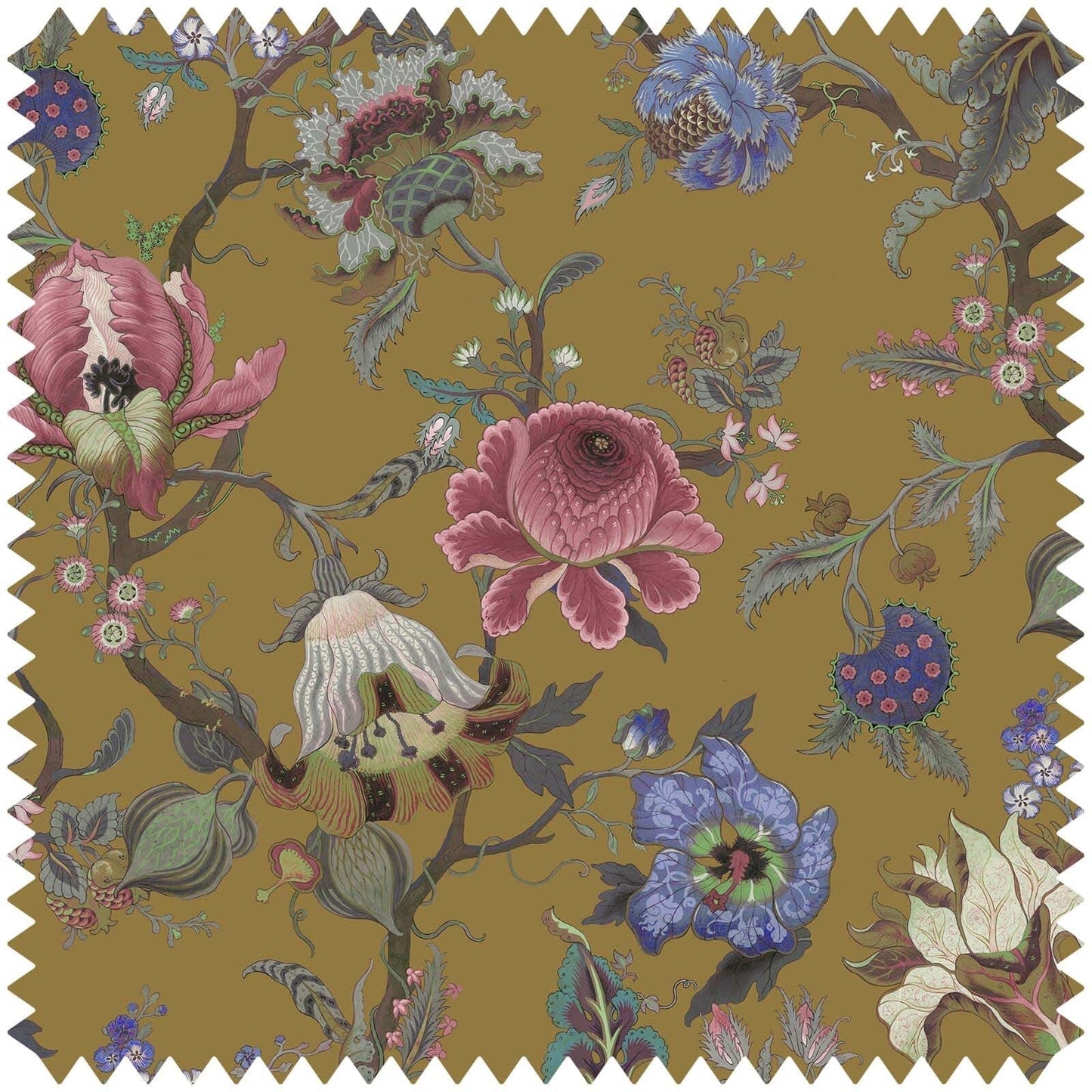 Artemis Velvet Fabric  - Bronze - House of Hackney - 1-FA-ART-VE-BRZ-XXX-XXX - Premier Wallcovering