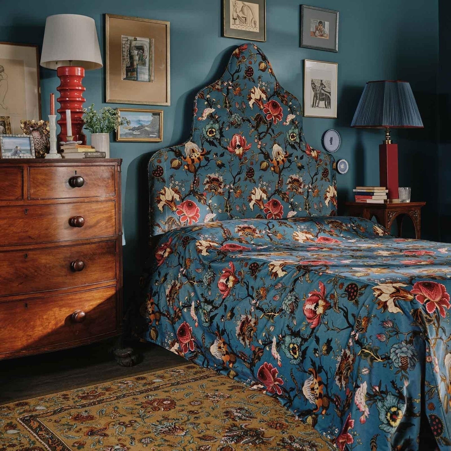 Artemis Velvet Fabric  -  Azure - House of Hackney - 1-FA-ART-VE-AZU-XXX-XXX - Premier Wallcovering