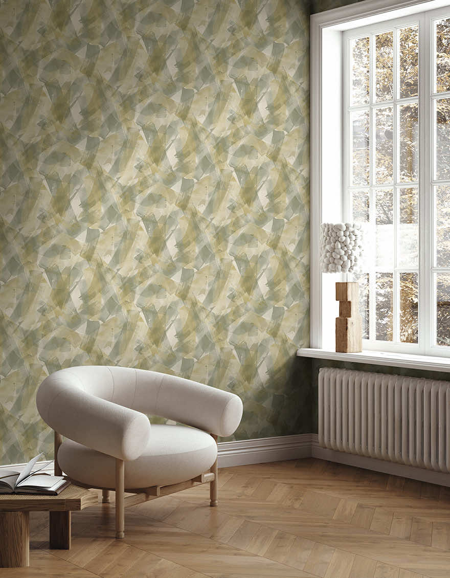 Artistry Wallpaper - Green / Beige - Holden Décor - 36322 - Premier Wallcovering