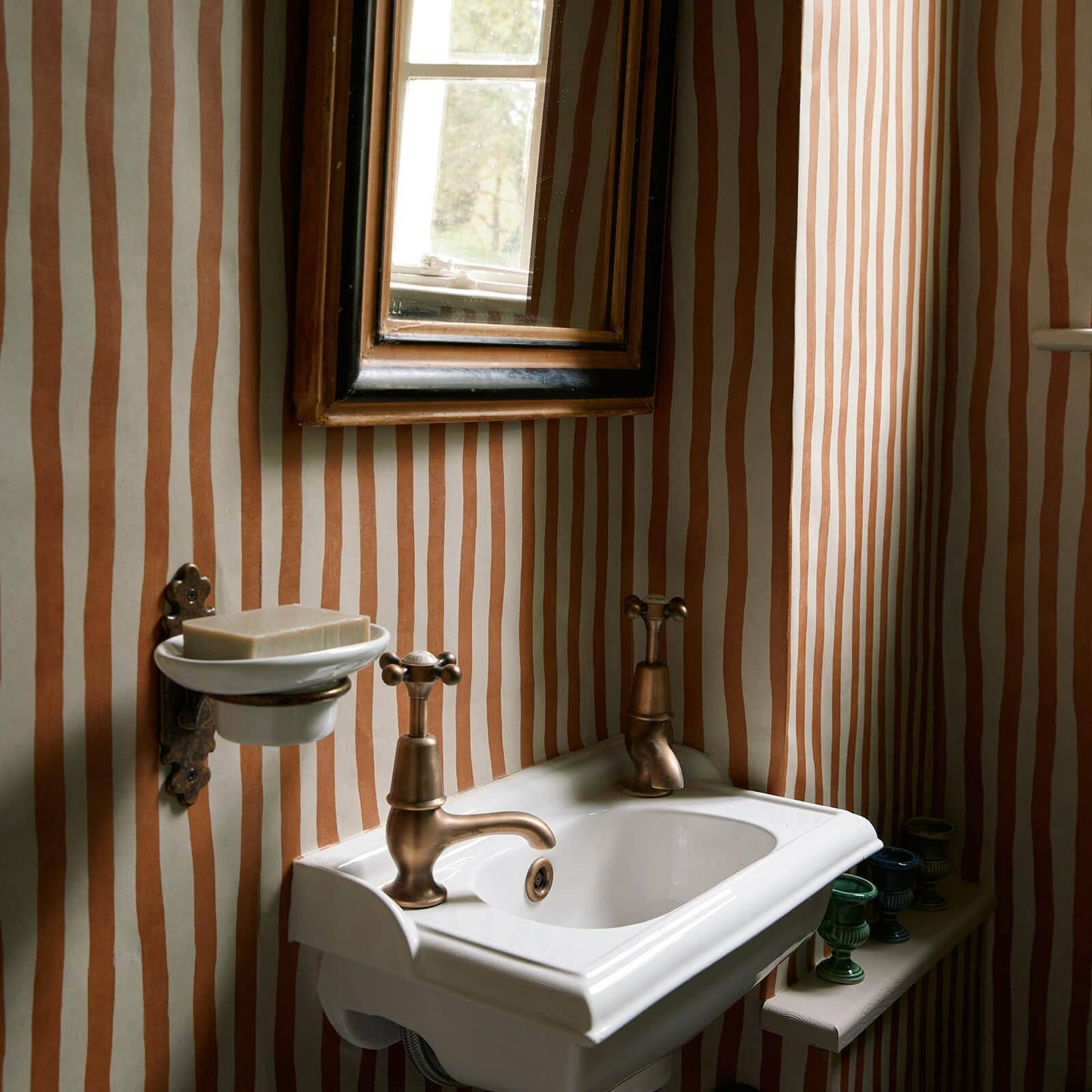 Artist's Stripe Wallpaper - Amber - House of Hackney - 1-WA-ATS-DI-AMB-XXX - Premier Wallcovering