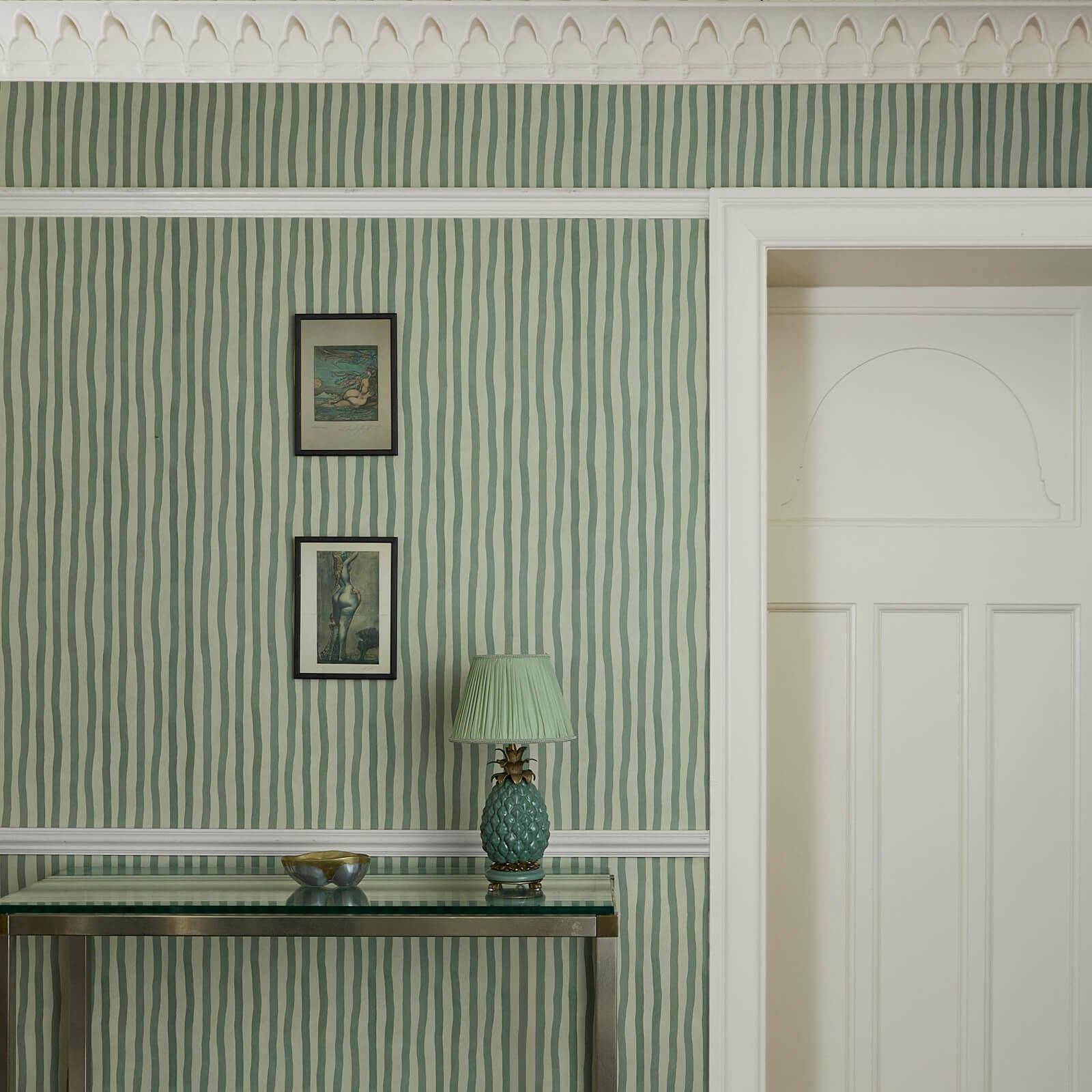 Artist's Stripe Wallpaper - Opal - House of Hackney - 1-WA-ATS-DI-MYO-XXX - Premier Wallcovering
