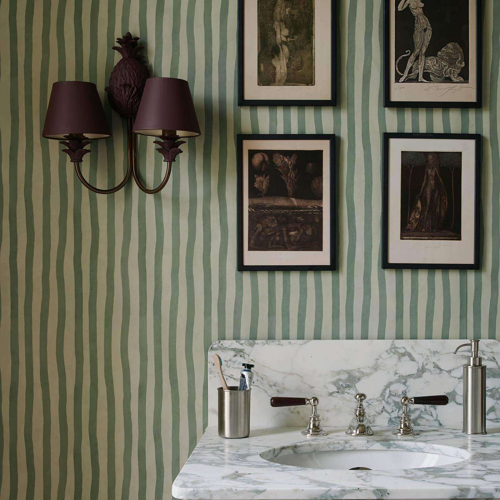 Artist's Stripe Wallpaper - Opal - House of Hackney - 1-WA-ATS-DI-MYO-XXX - Premier Wallcovering
