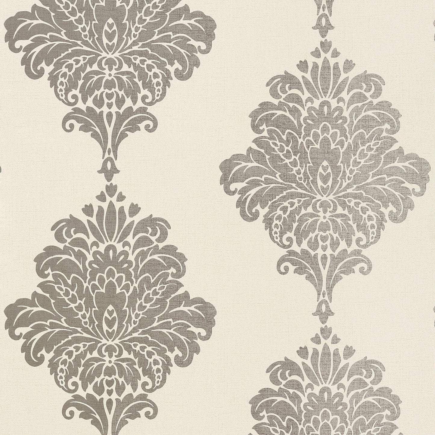 Arturo Damask Wallpaper - Metallic Silver - Thibaut - T13017 - Premier Wallcovering