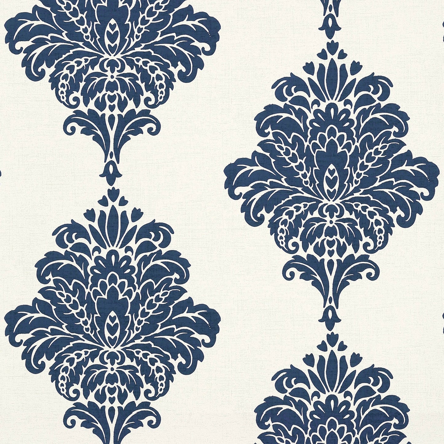 Arturo Damask Wallpaper - Navy - Thibaut - T13014 - Premier Wallcovering