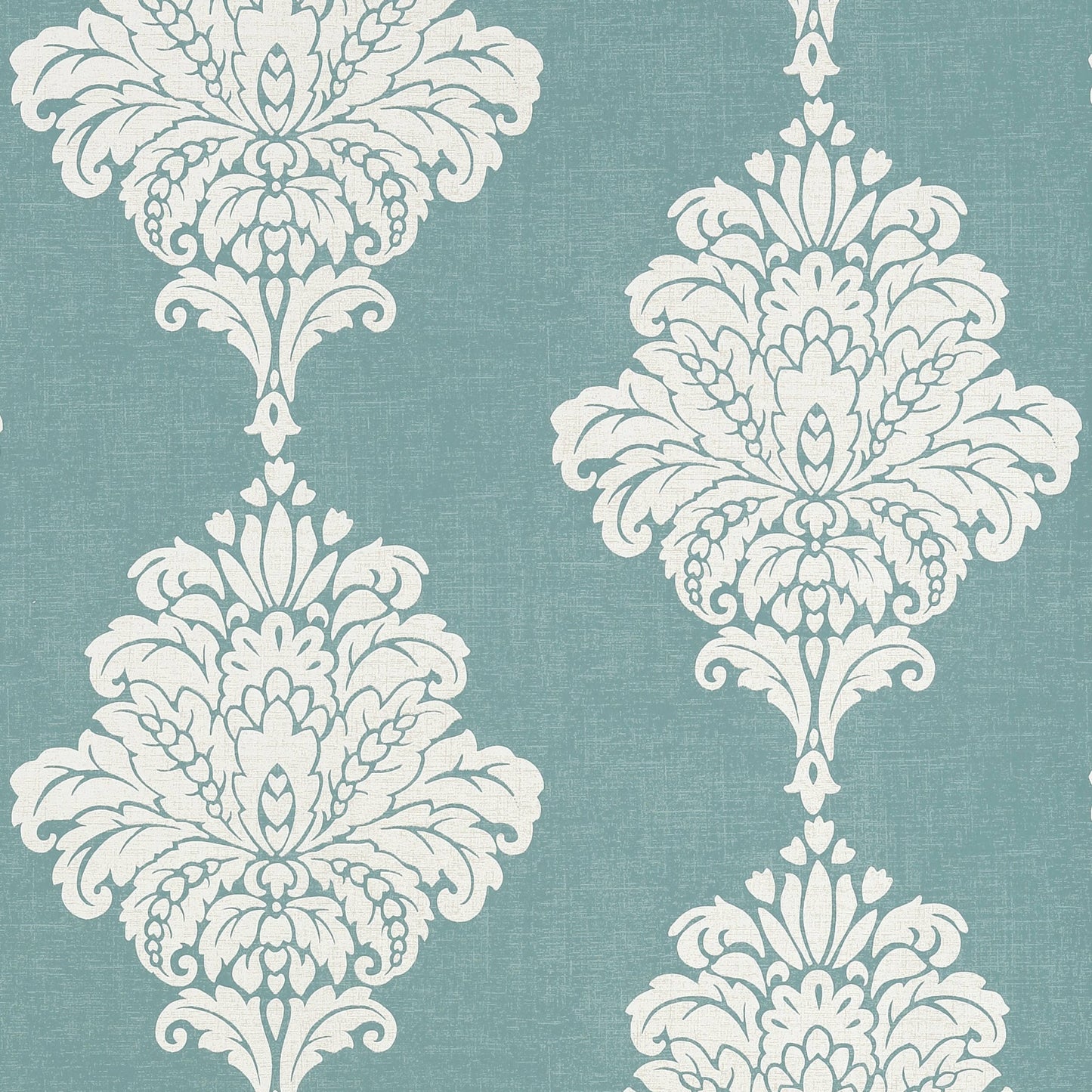 Arturo Damask Wallpaper - Turquoise - Thibaut - T13015 - Premier Wallcovering