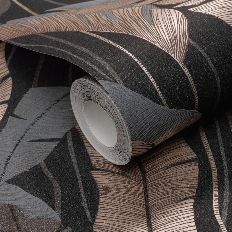 Arwen Delicate Feather Metallic Wallpaper - Brown - Erismann - 10344 - 47 - Premier Wallcovering