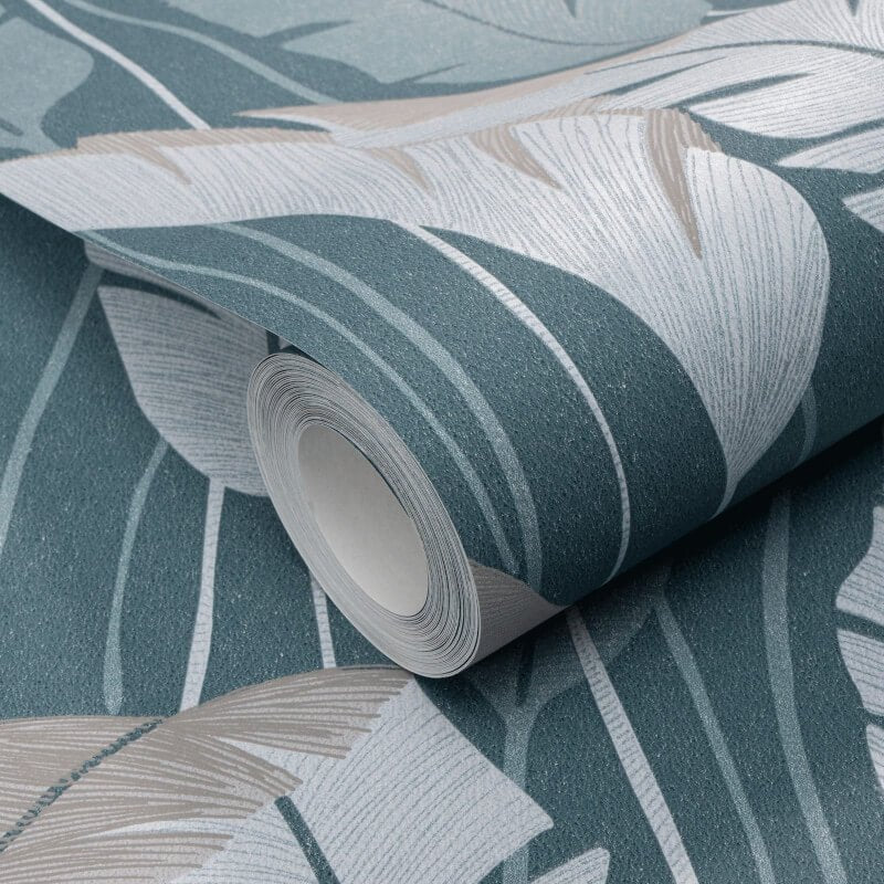 Arwen Delicate Feather Metallic Wallpaper - Green - Erismann - 10344 - 19 - Premier Wallcovering