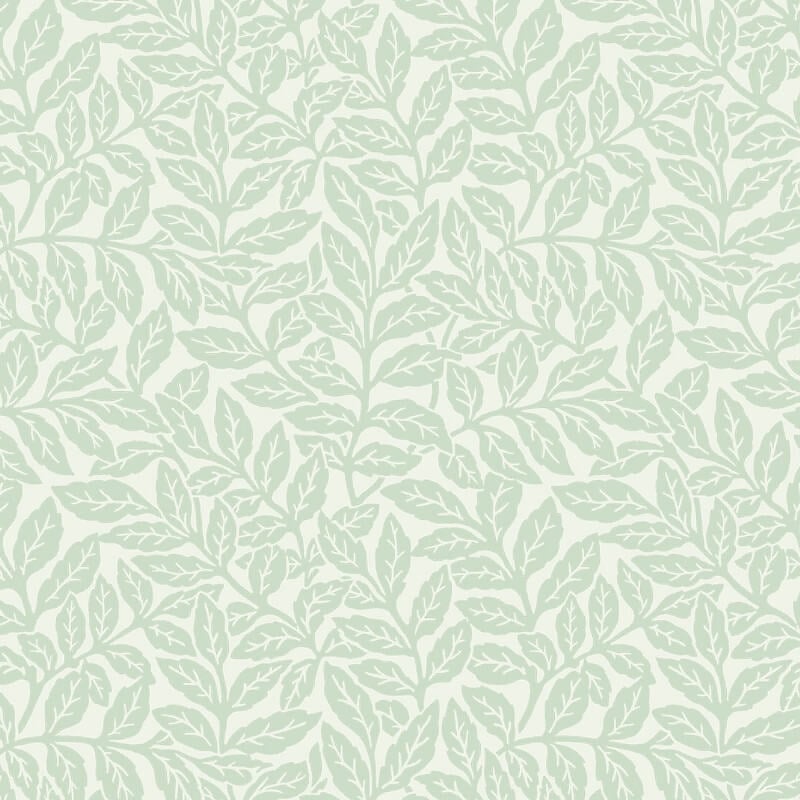 Ash Branch Floral Wallpaper - Light Moss - Crown - M1179 - Premier Wallcovering