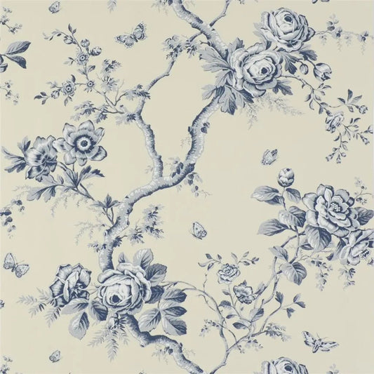 Ashfield Floral Wallpaper - Sapphire - Ralph Lauren - PRL027/05 - Premier Wallcovering