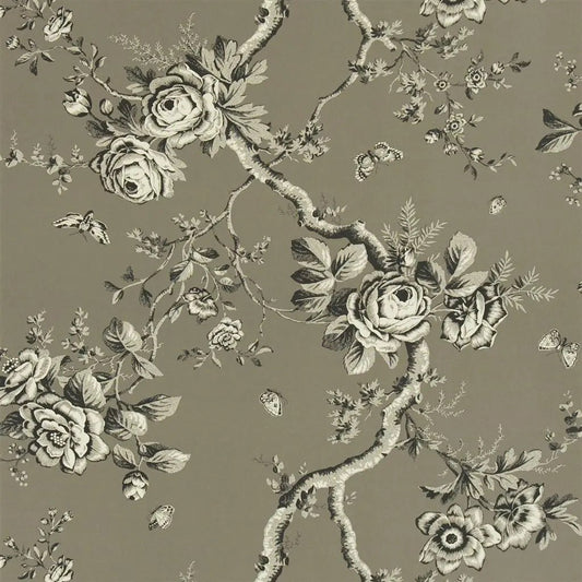 Ashfield Floral Wallpaper - Gun Metal - Ralph Lauren - PRL027/04 - Premier Wallcovering