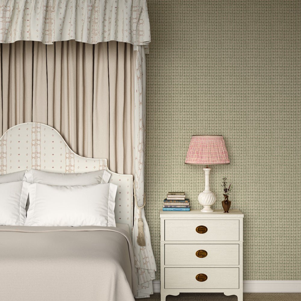 Ashok Wallpaper - Green - Penny Morrison - ASHOK-GREEN - Premier Wallcovering