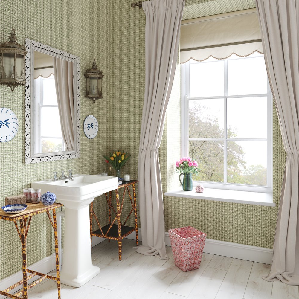 Ashok Wallpaper - Green - Penny Morrison - ASHOK-GREEN - Premier Wallcovering