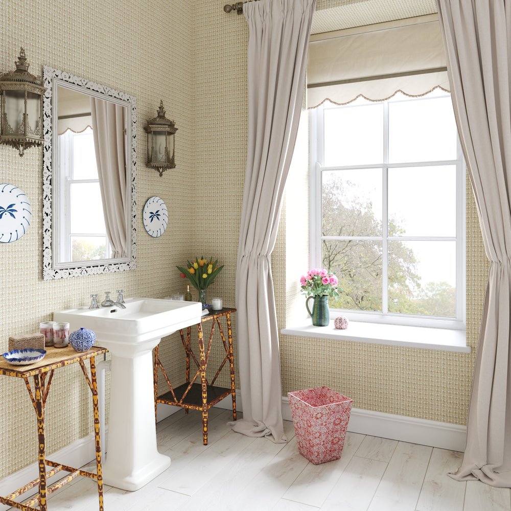 Ashok Wallpaper - Ecru - Penny Morrison - ASHOK-ECRU - Premier Wallcovering