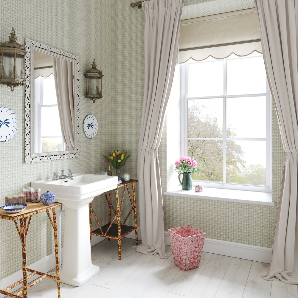 Ashok Wallpaper - Duck Egg - Penny Morrison - ASHOK-DUCKEGG - Premier Wallcovering