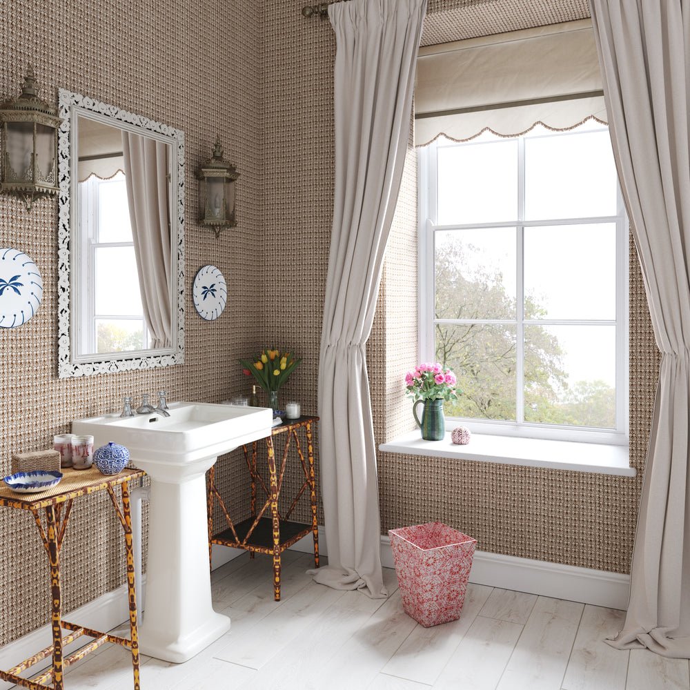 Ashok Wallpaper - Chocolate - Penny Morrison - ASHOK-CHOCO - Premier Wallcovering