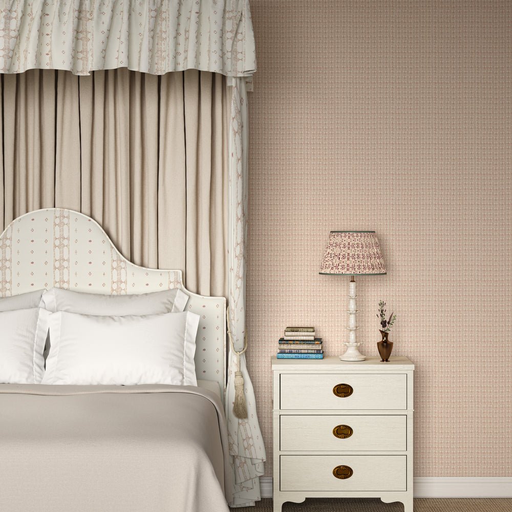 Ashok Wallpaper - Pink - Penny Morrison - ASHOK-PINK - Premier Wallcovering